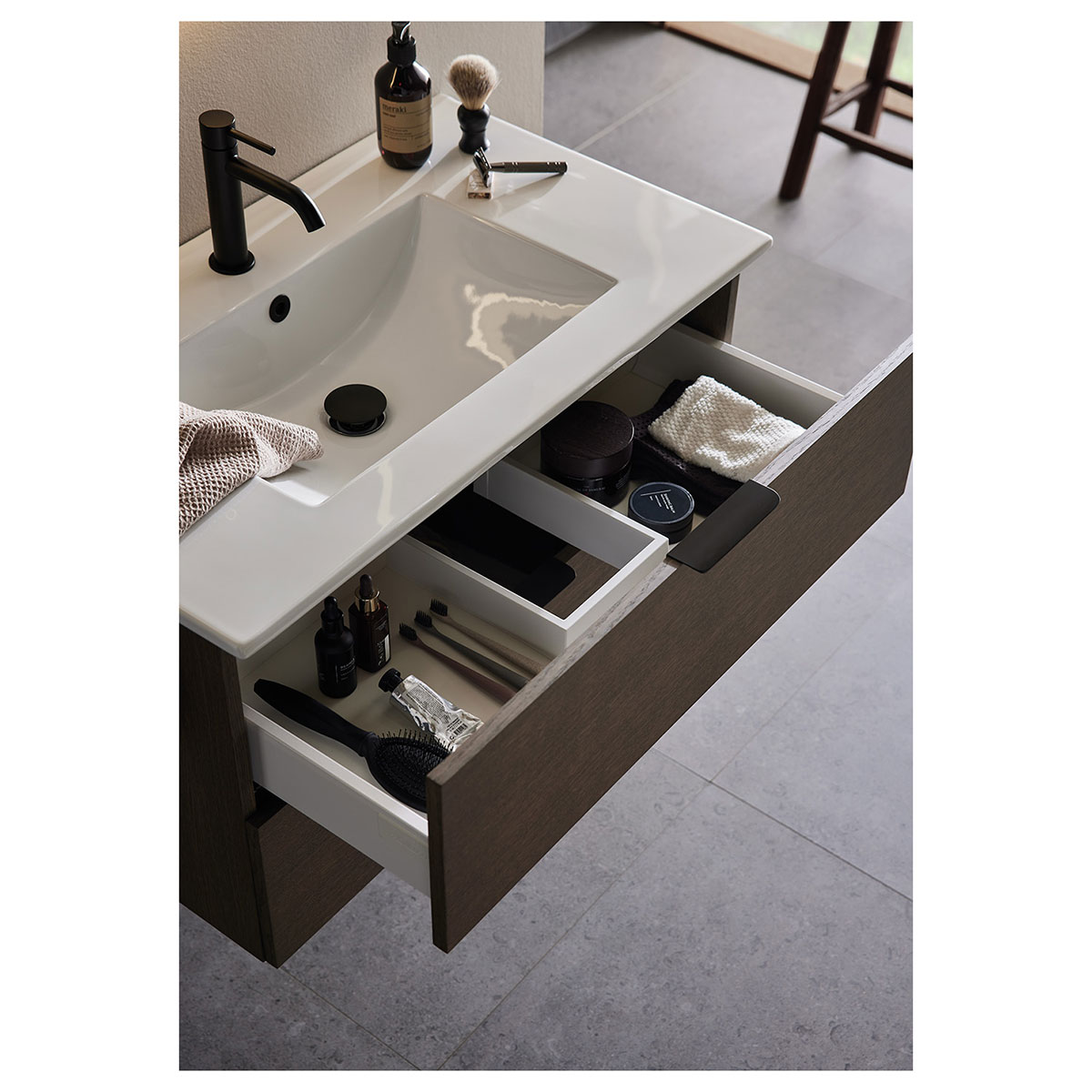 Tvättställsskåp Hafa Go 2 Lådor Ek