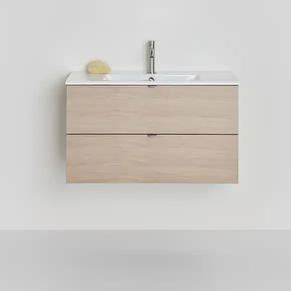 Tvättställsskåp Hafa Go 2 Lådor Ek med Tvättställ