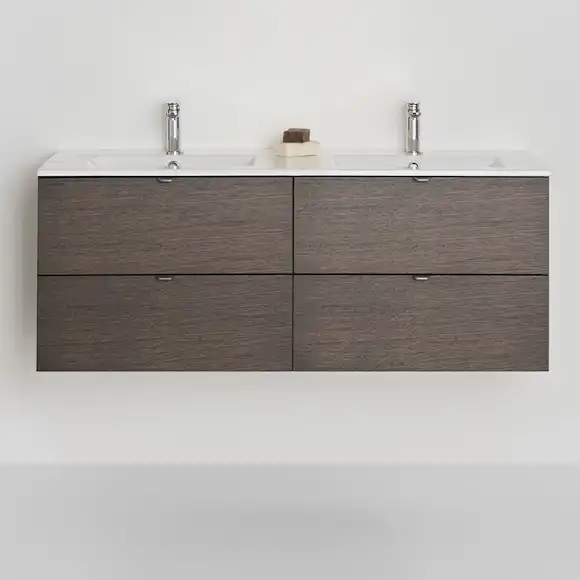 tvättställsskåp hafa go 2x2 lådor ek med tvättställ