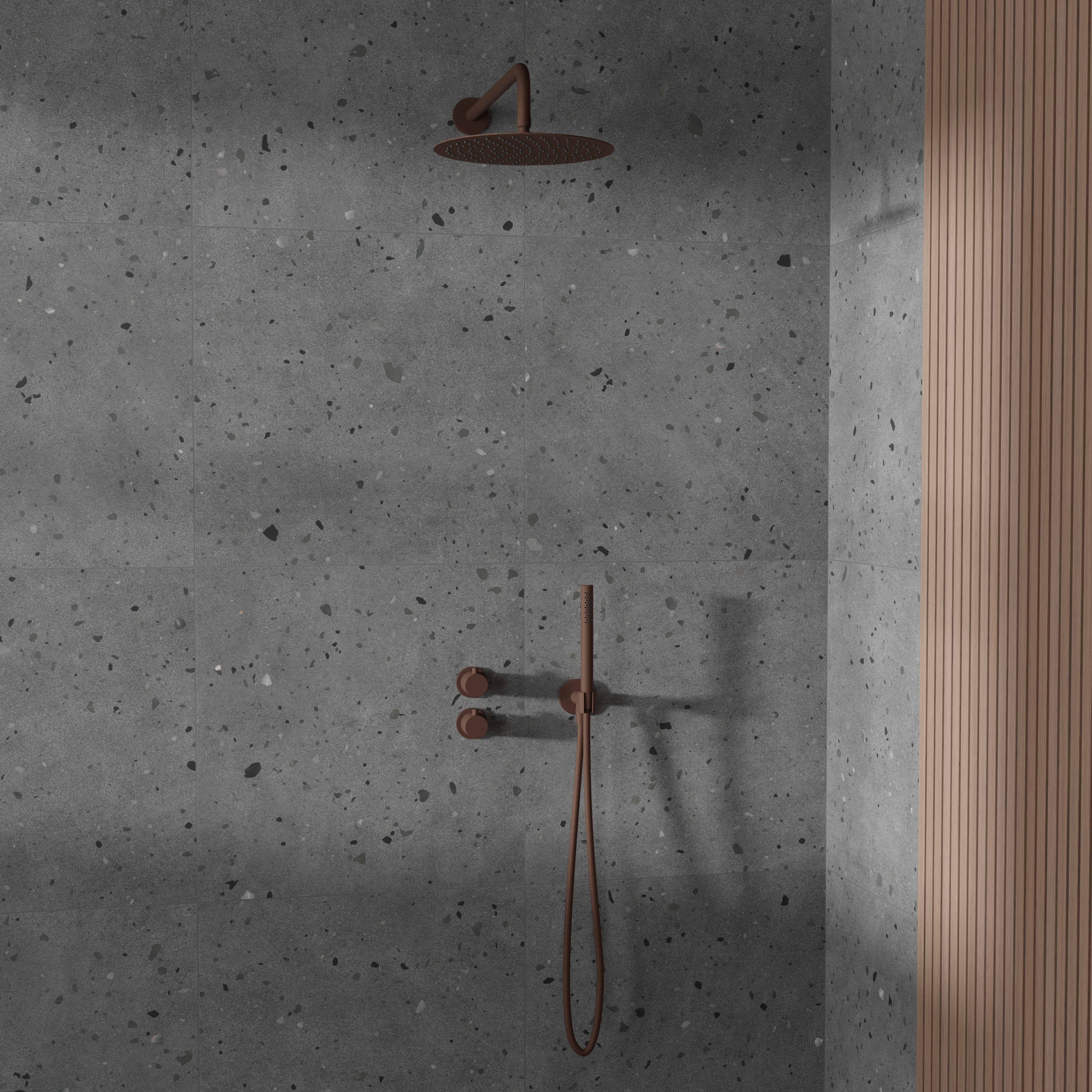 Takduschset Scandtap Steel Harmonized 2X för Inbyggnad