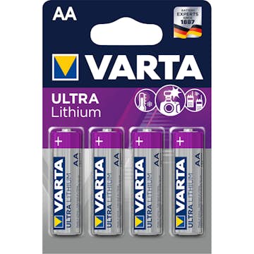 Batterier Varta Ultra Litium AA 4-pk