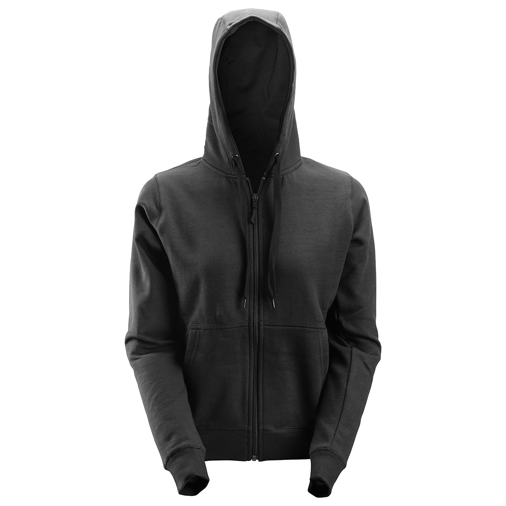 Tröja Snickers Workwear Hoodie Zip Dam Storlek: XXL, Färg: Black