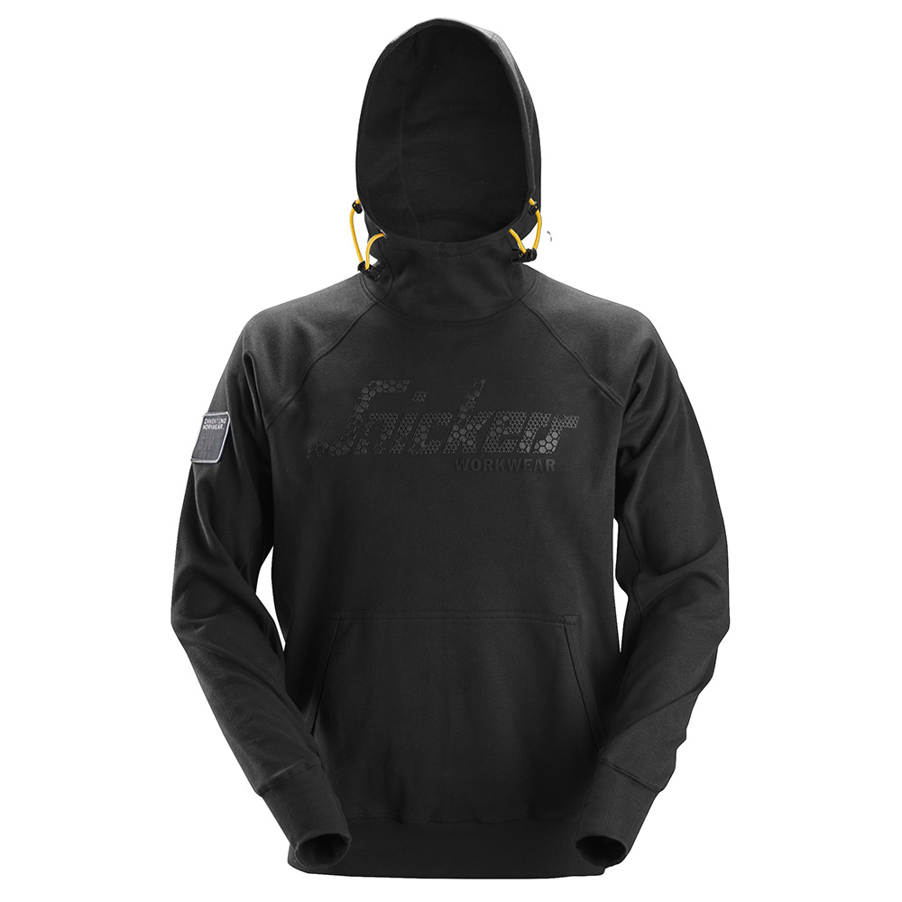 Tröja Snickers Workwear Hoodie loggo Storlek: S, Färg: Grey Melange