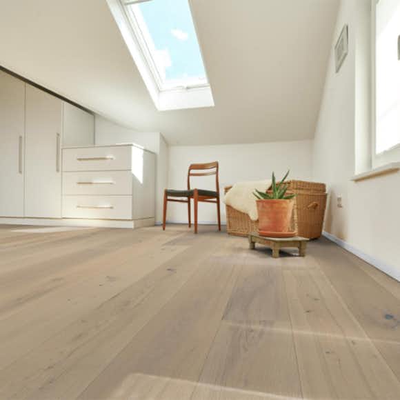 Trägolv Floorit Glory Madita Vit Ek, Mattlackat 1-Stav Parkettgolv