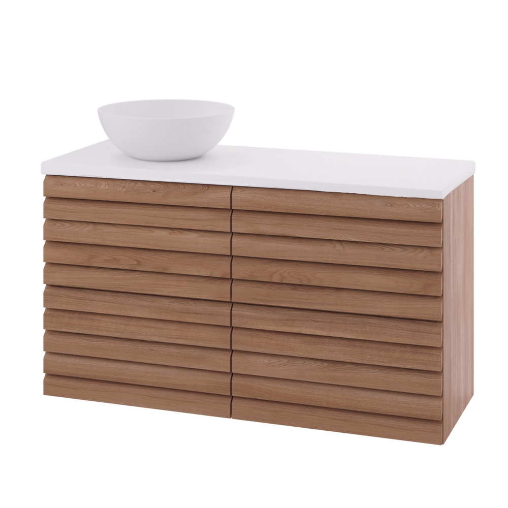 Servantskap Linn Bad Selma 120 cm 2 Skuffer Eikestav