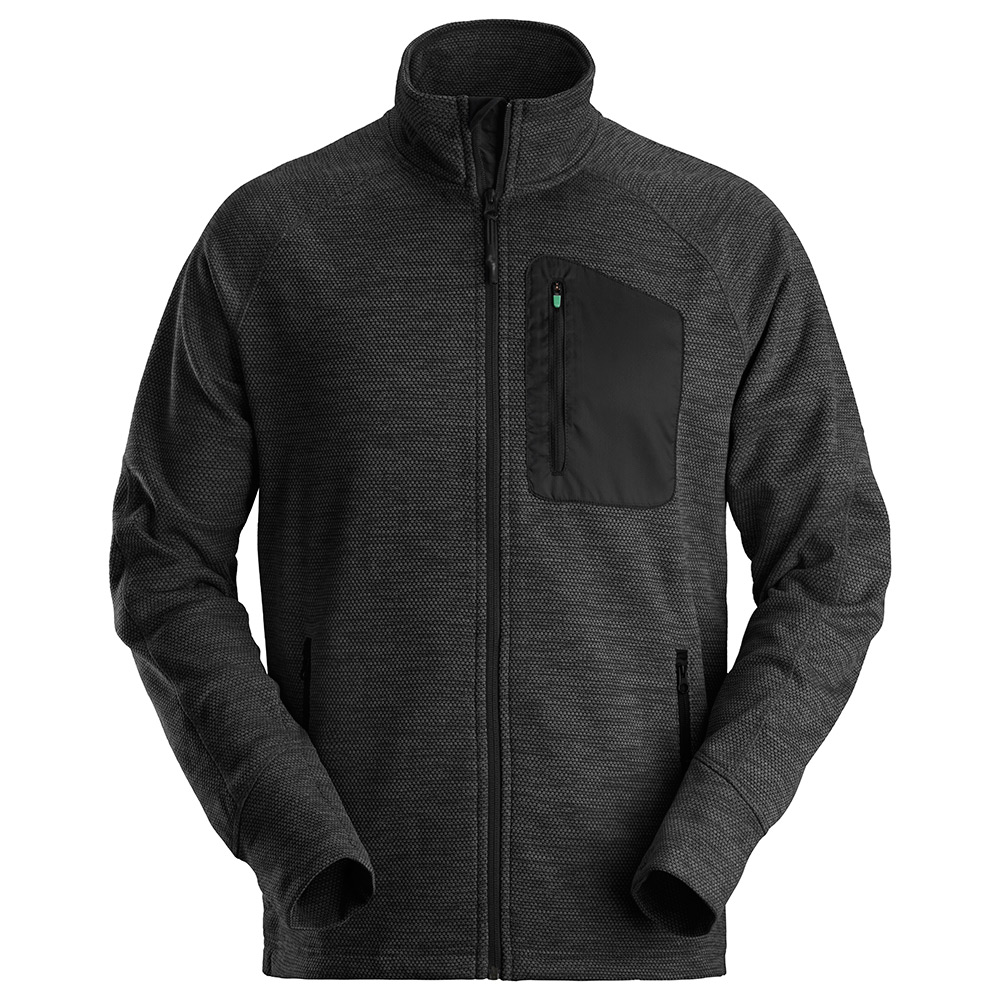 Jacka Snickers Workwear Fleece FW Storlek: XXL , Färg: Grey\Black