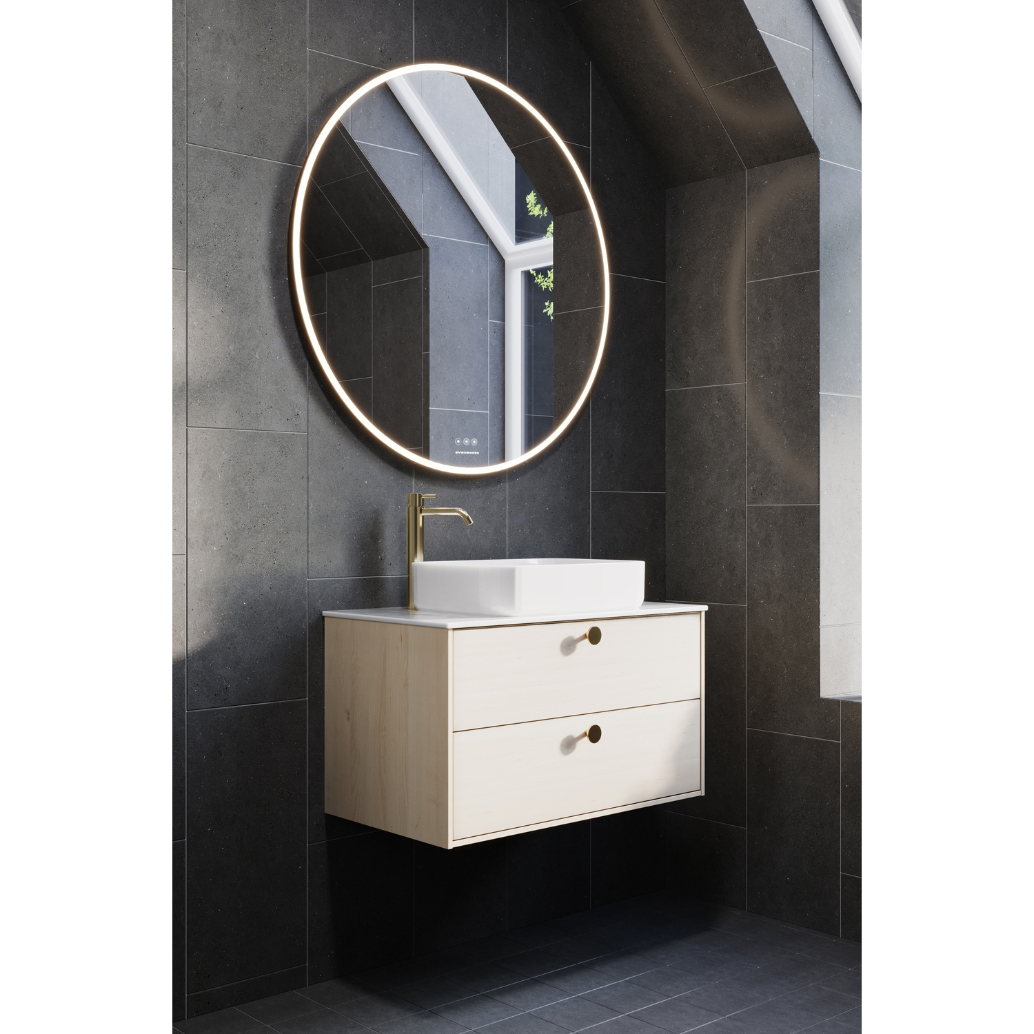 Tvättställsskåp Svedbergs Epos 80x45 med 2 Lådor