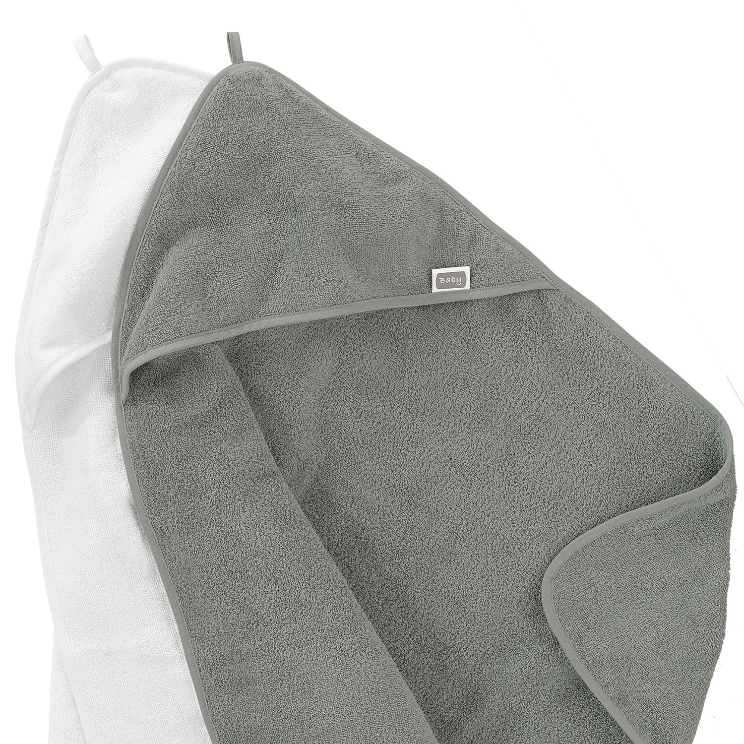 Babycape Borganäs of Sweden Basic 75x75 cm 2-pack Vit/Grå