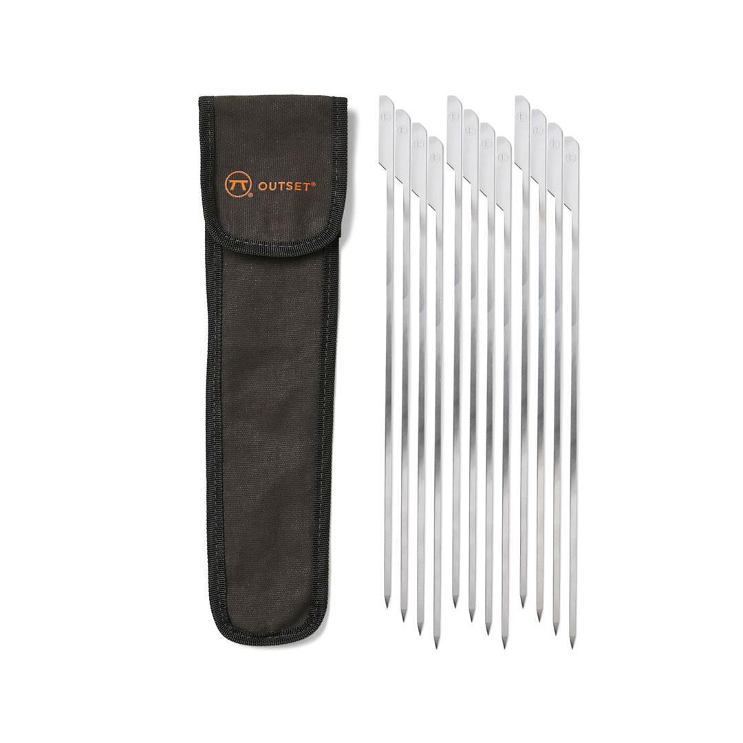 Grillspett Outset Paddle Skewers 12-pack med Fodral