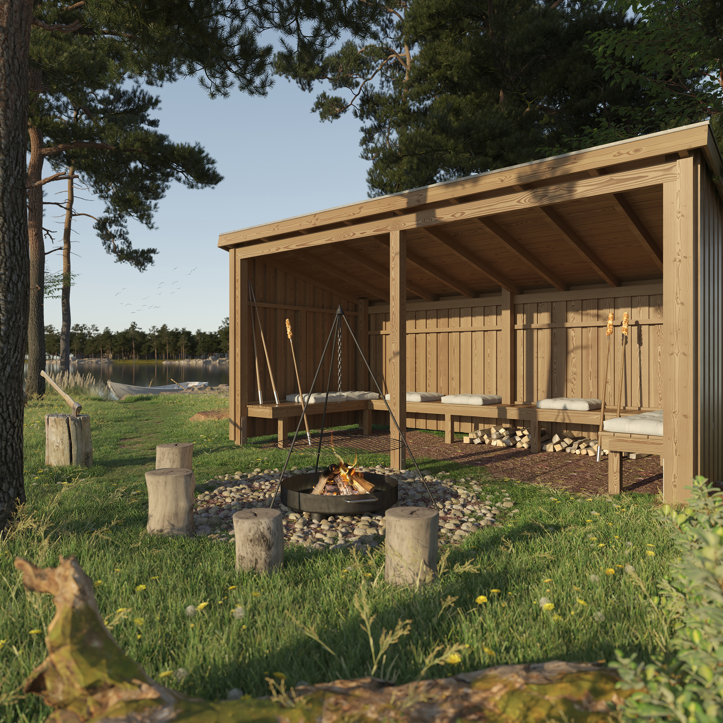 Bålhytte PLUS Nordic 9,5 m2