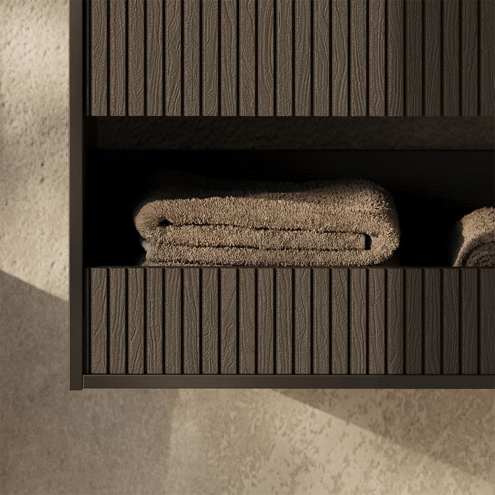 Tvättställsskåp Svedbergs Epos 60x45 med 1 Låda och Öppen Förvaring