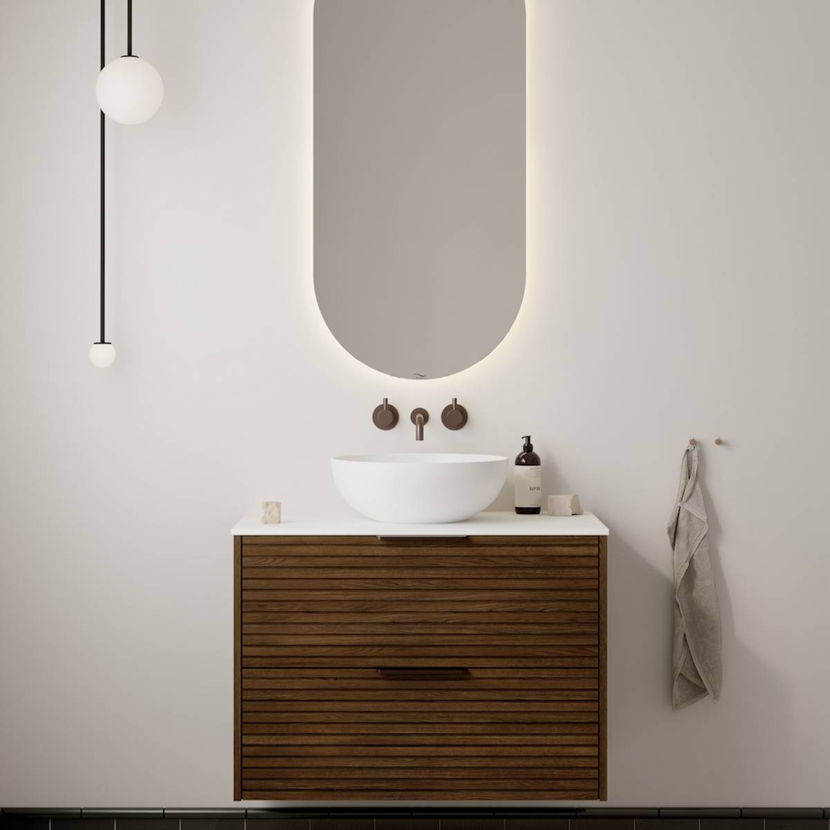 Servantskap Linn Bad Silje 60 cm 2 Skuffer