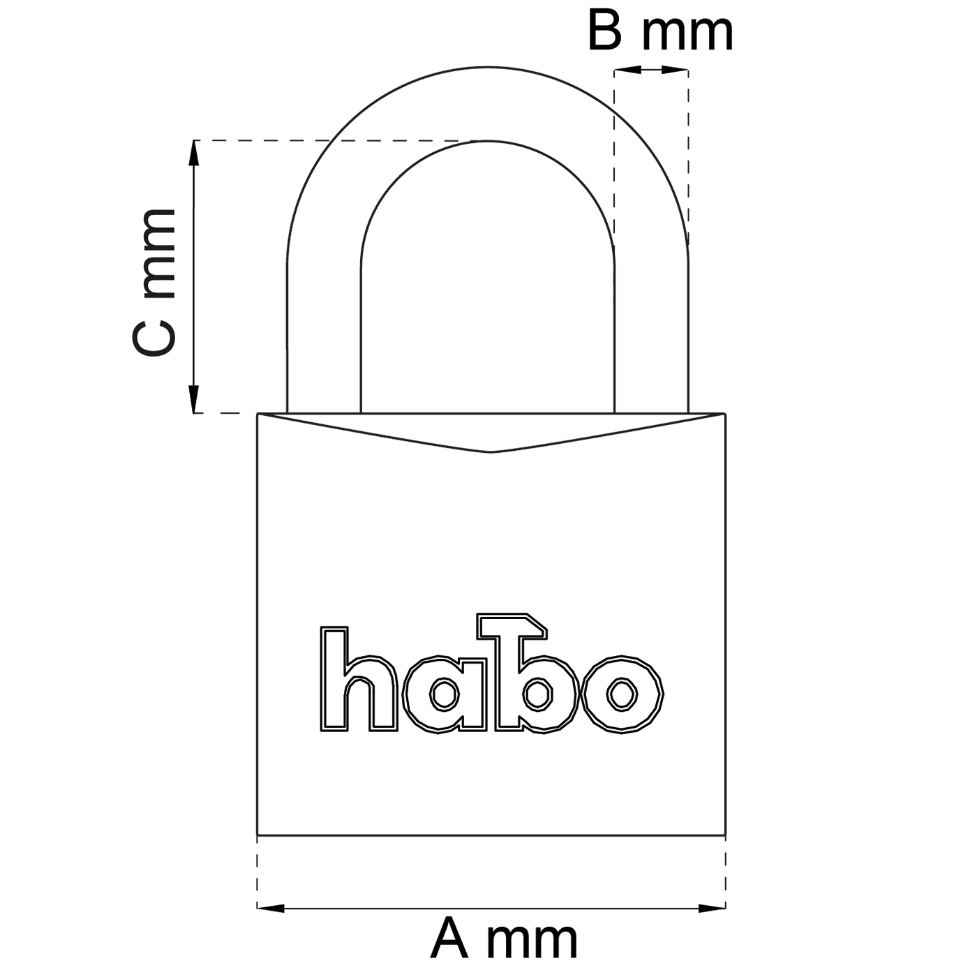Hengelås Habo 402-40HB63
