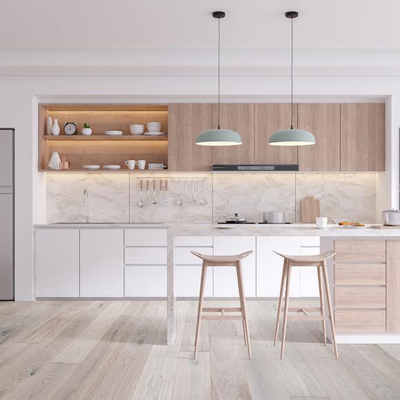 Trägolv NQD Oak Latte 5G Mattlackat 1-Stavs Parkettgolv