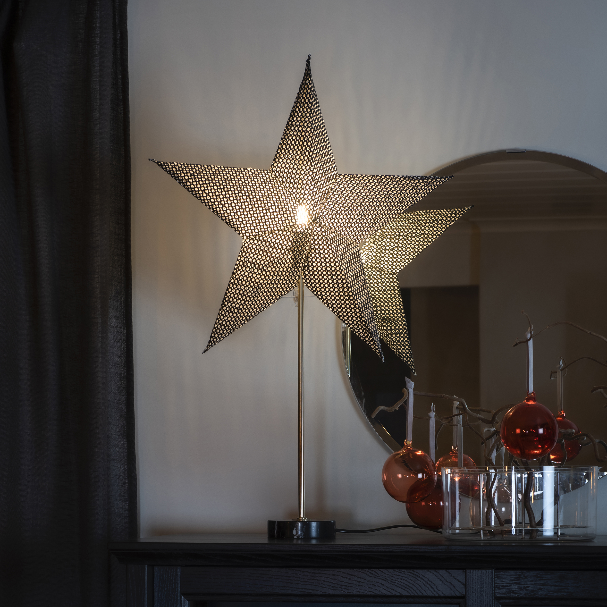 Adventsstjerne Gnosjö Konstsmide med Marmor fot