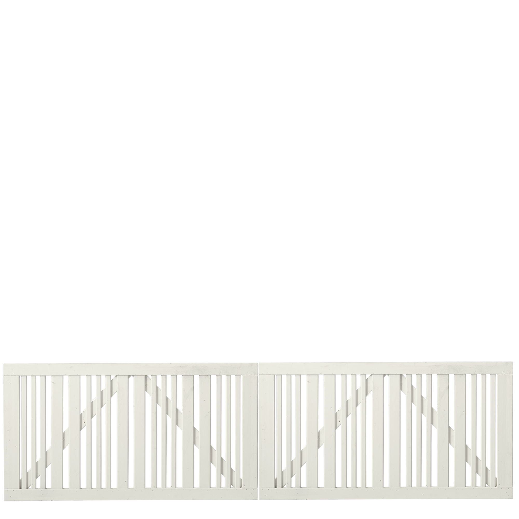 Dubbelgrind PLUS Classic Grundmålad Vit 300×80 cm