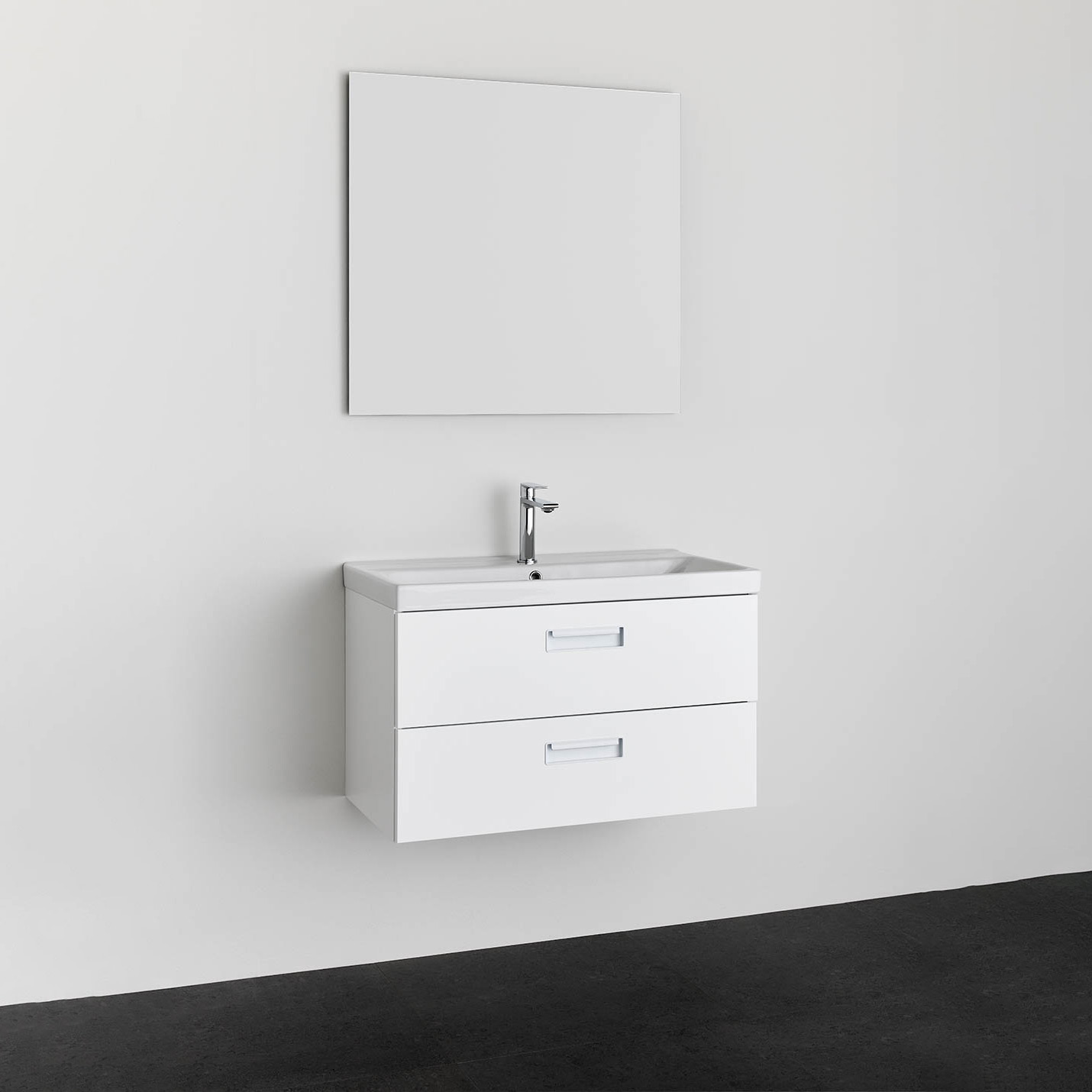 Tvättställsskåp Noro Relounge Vit Med Tvättställ