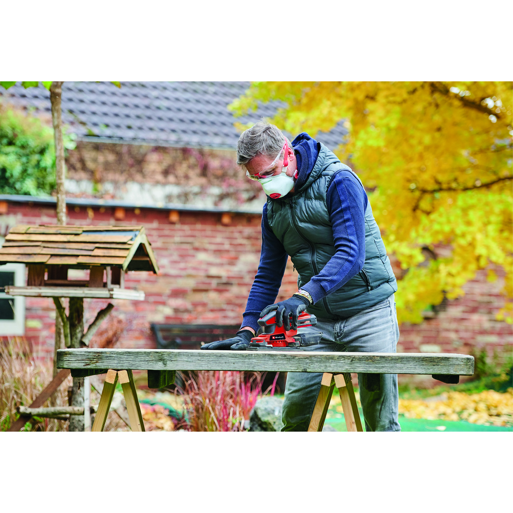 Slipemaskin Einhell TC-OS 18/187 Li 18V Uten Batteri og Lader