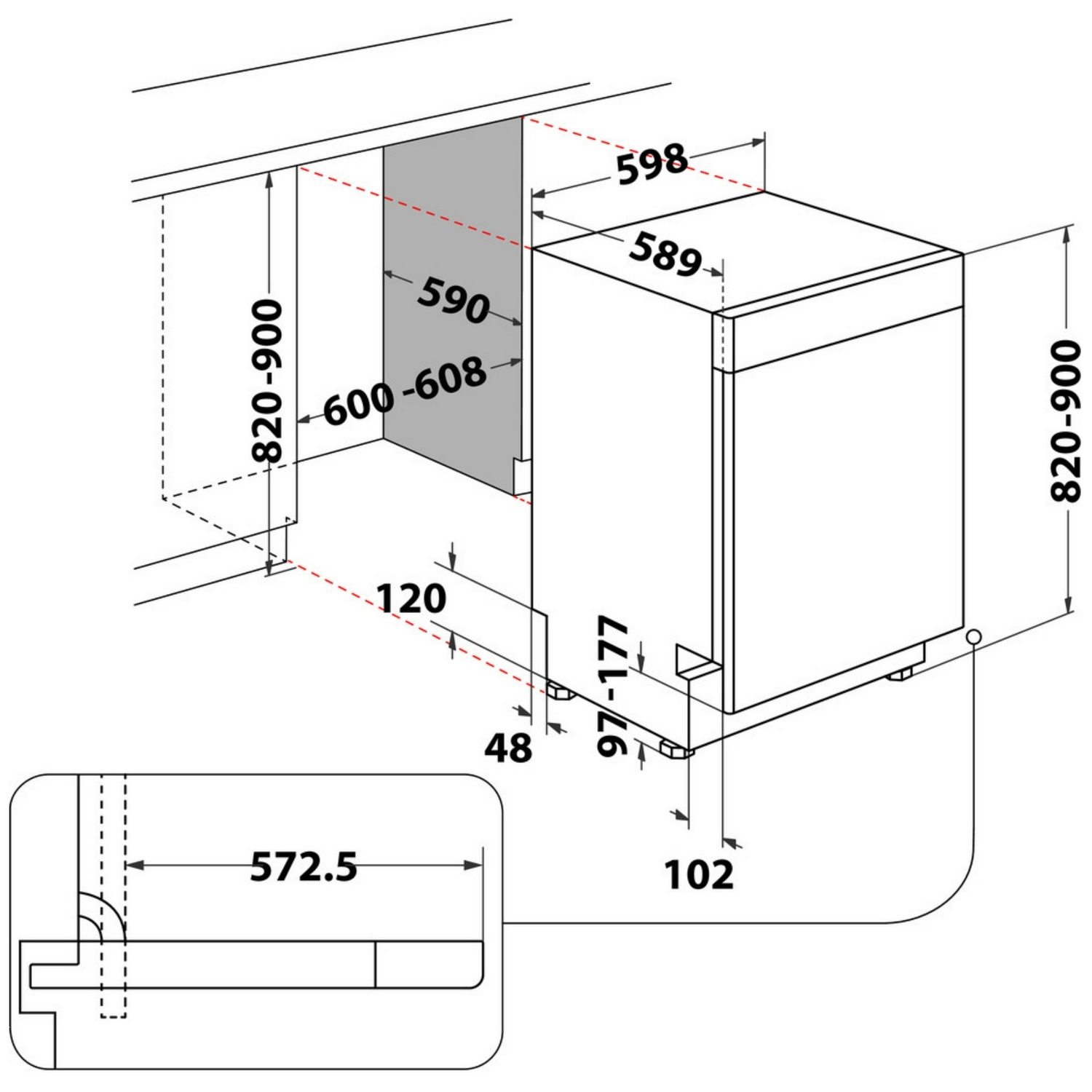 Oppvaskmaskin Whirlpool WUC 3C32 P X