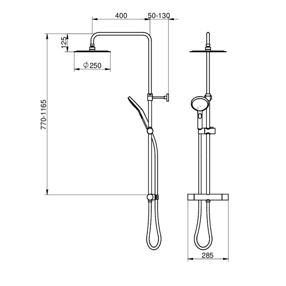 Takduschset Gustavsberg Atlantic Safe Touch