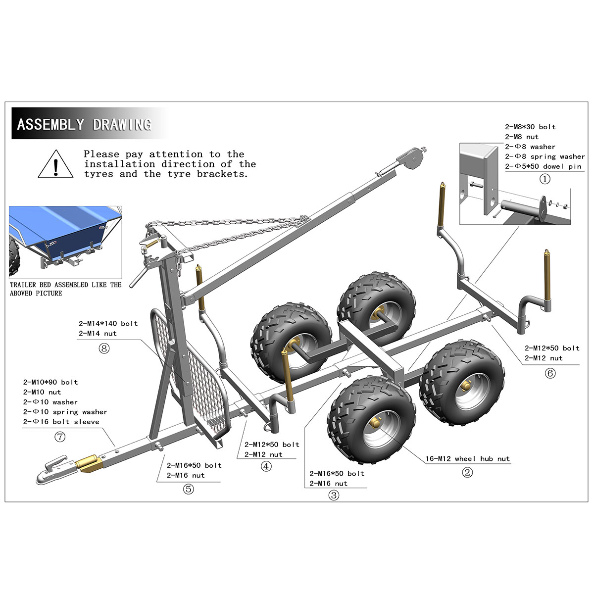 Tømmervogn ATV Metalcraft