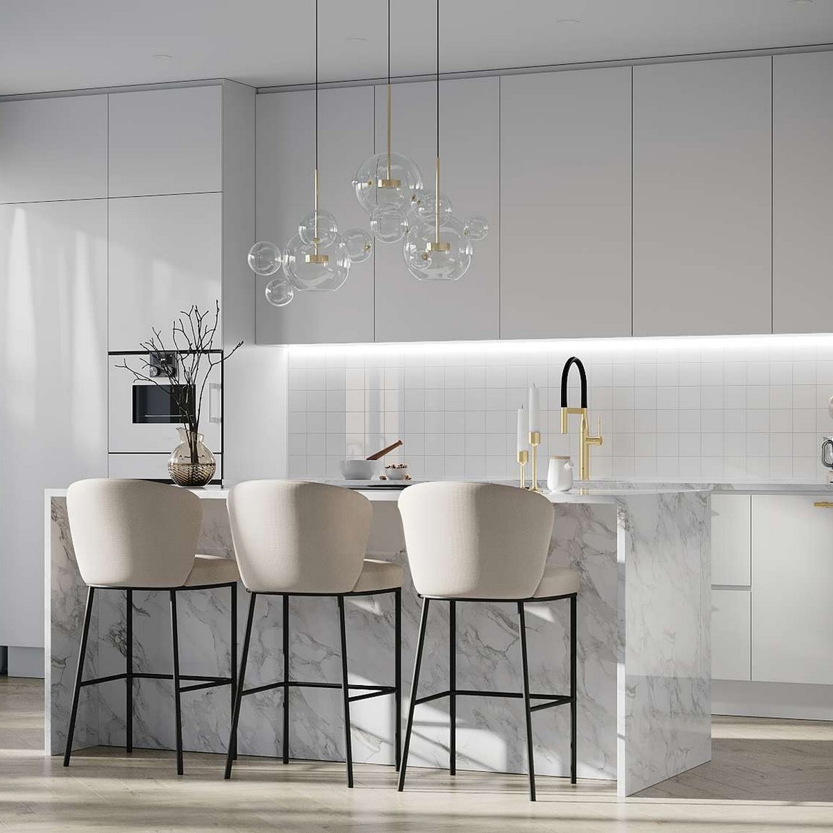 Kitchen Board Fibo 3091-KM1010 Denver White