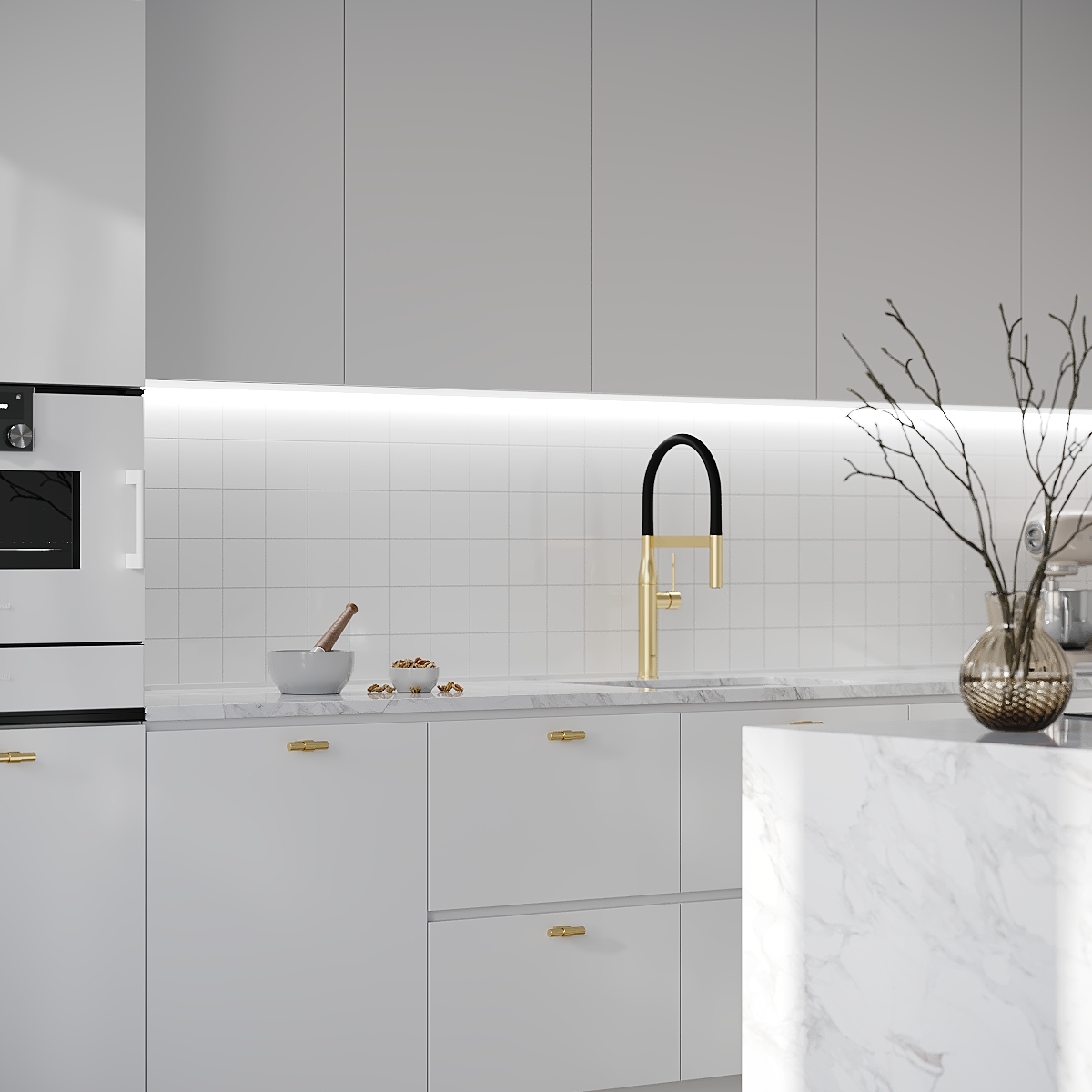 Kitchen Board Fibo 3091-KM1010 Denver White