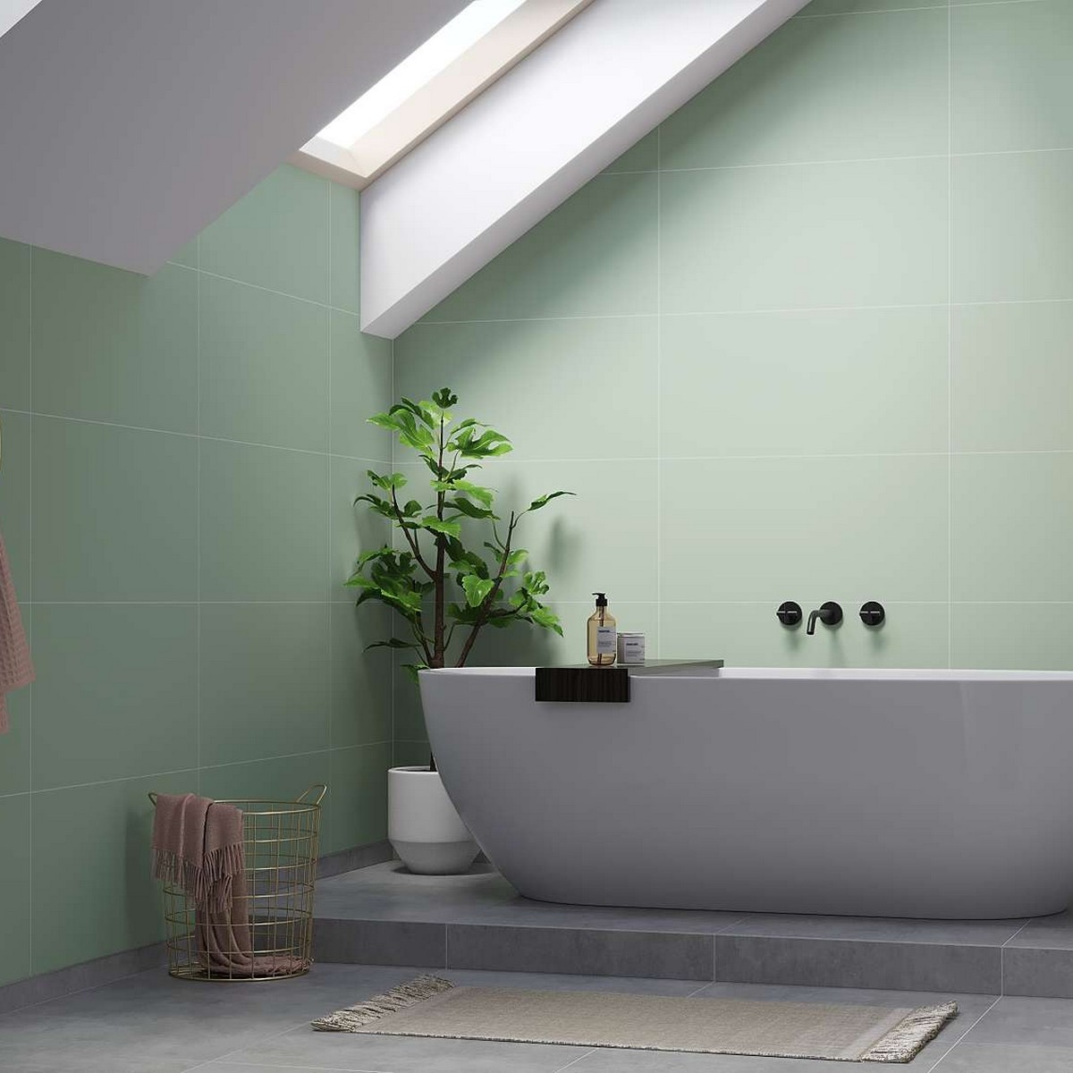 Baderomspanel Fibo 3085-6030 EM Light Green