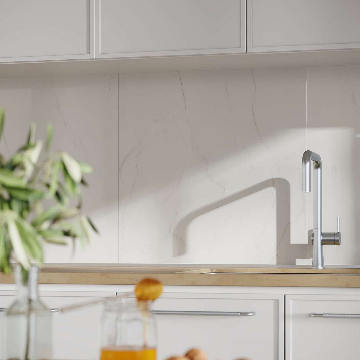 Kitchen Board Fibo 3487-KM10 HG Bright Marble