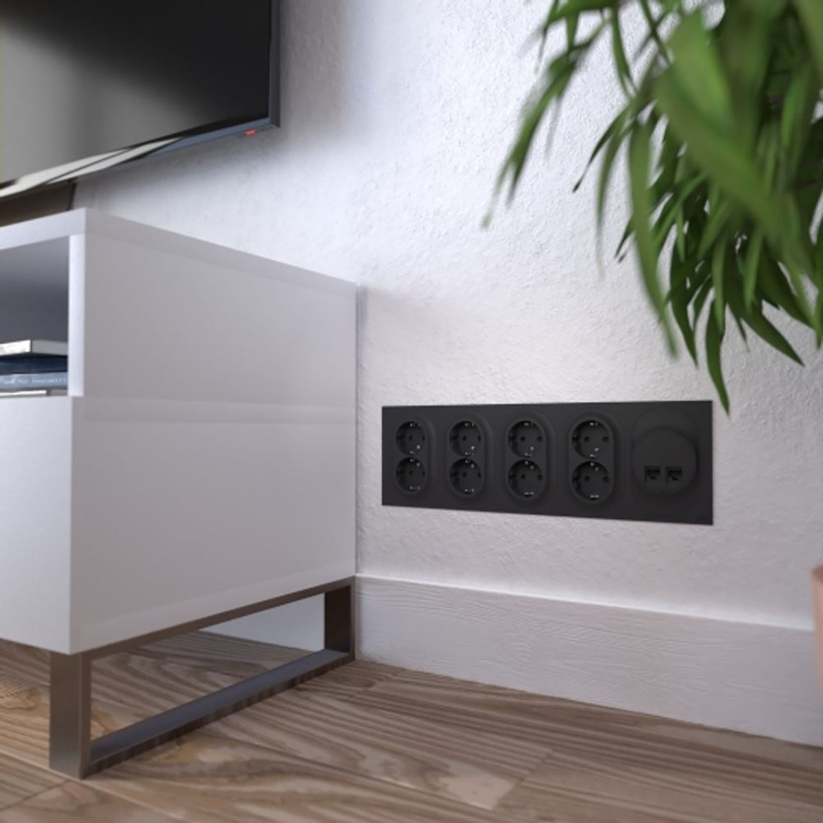 Ramme Elko One 5-Delt Kombinasjonsmontasje for Strømbryter