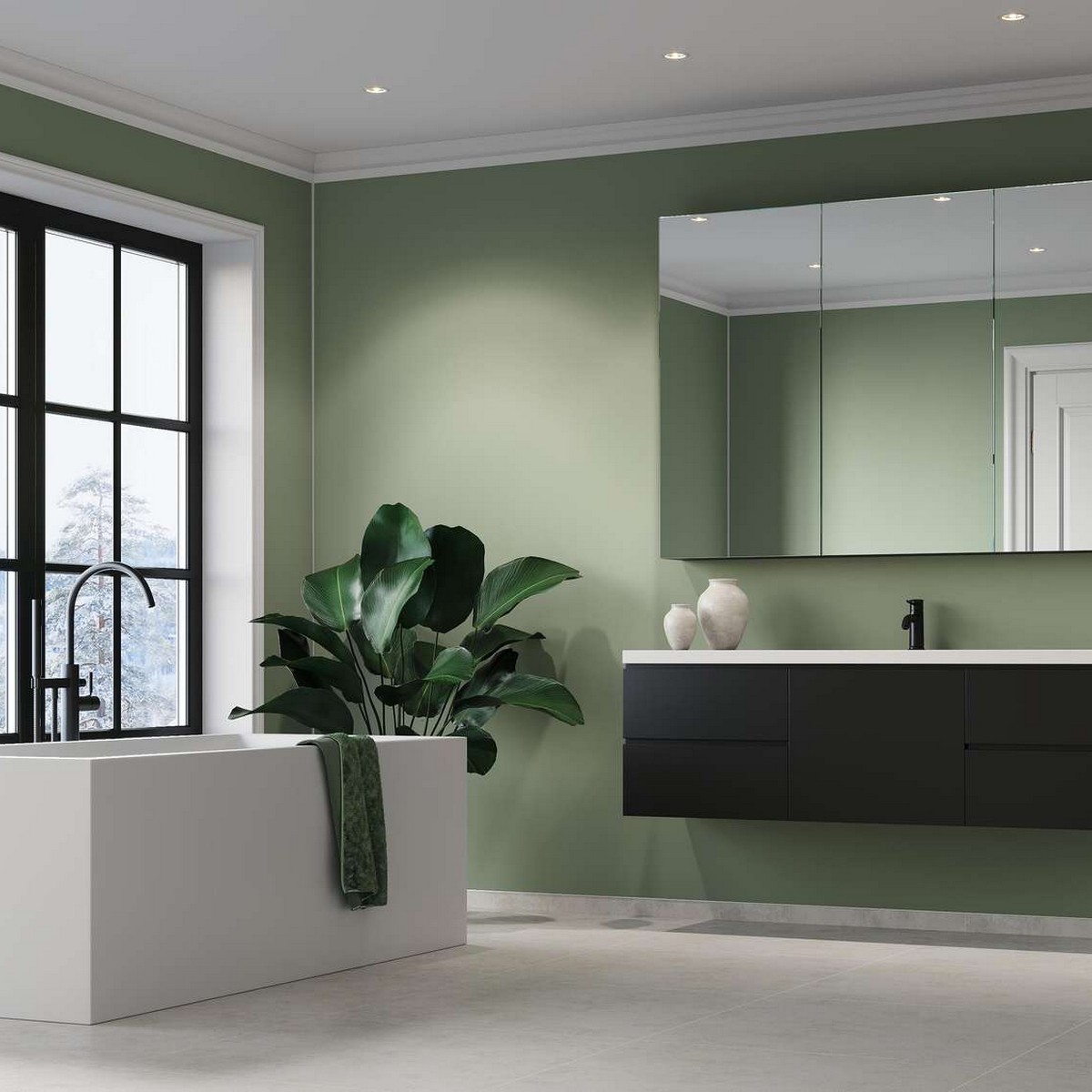 Baderomspanel Fibo 5206-00 EM Olivegreen