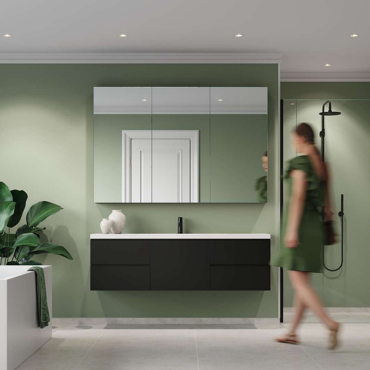 Baderomspanel Fibo 5206-00 EM Olivegreen