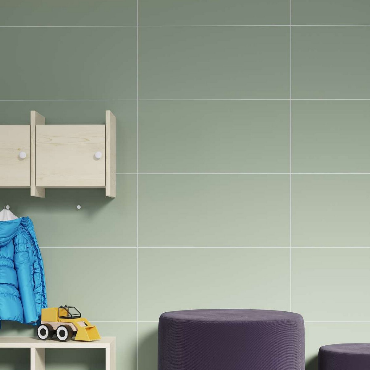 Baderomspanel Fibo 5206-6030 EM Olivegreen