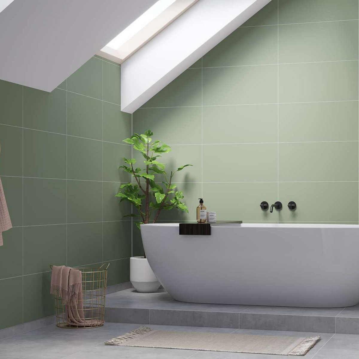 Baderomspanel Fibo 5206-6030 EM Olivegreen