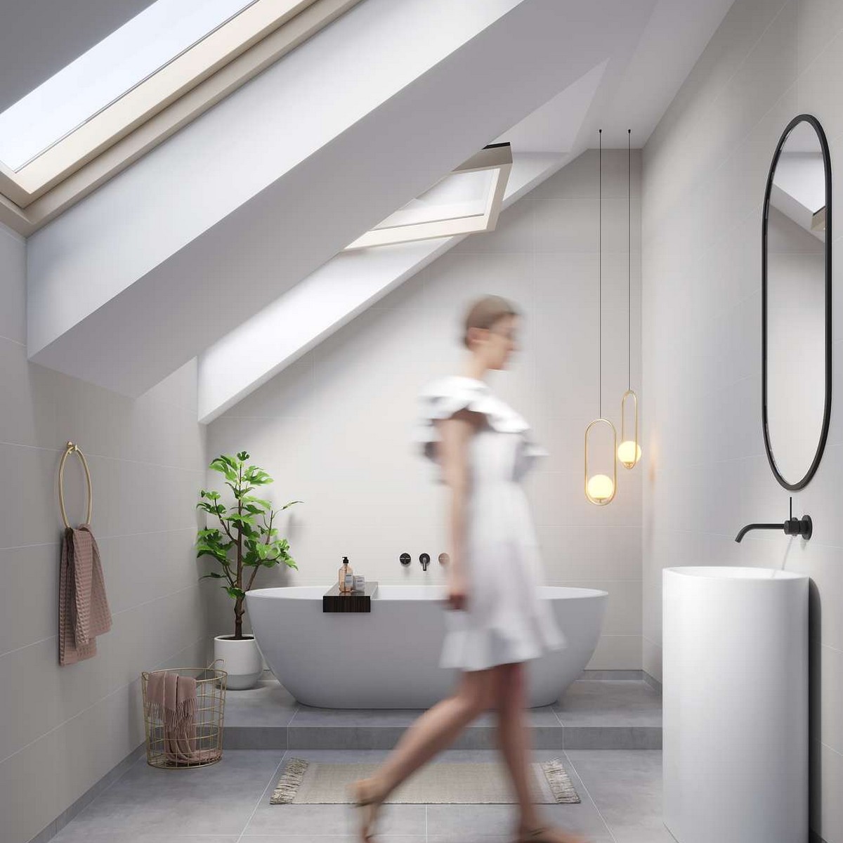 Baderomspanel Fibo 2090-LM6030 Light Grey