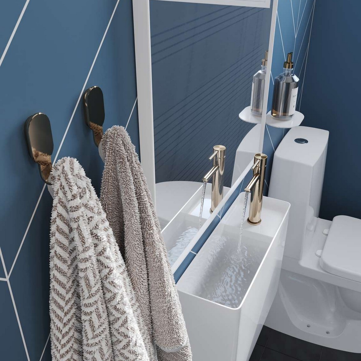 Baderomspanel Fibo 6274-M78 Dusty Blue