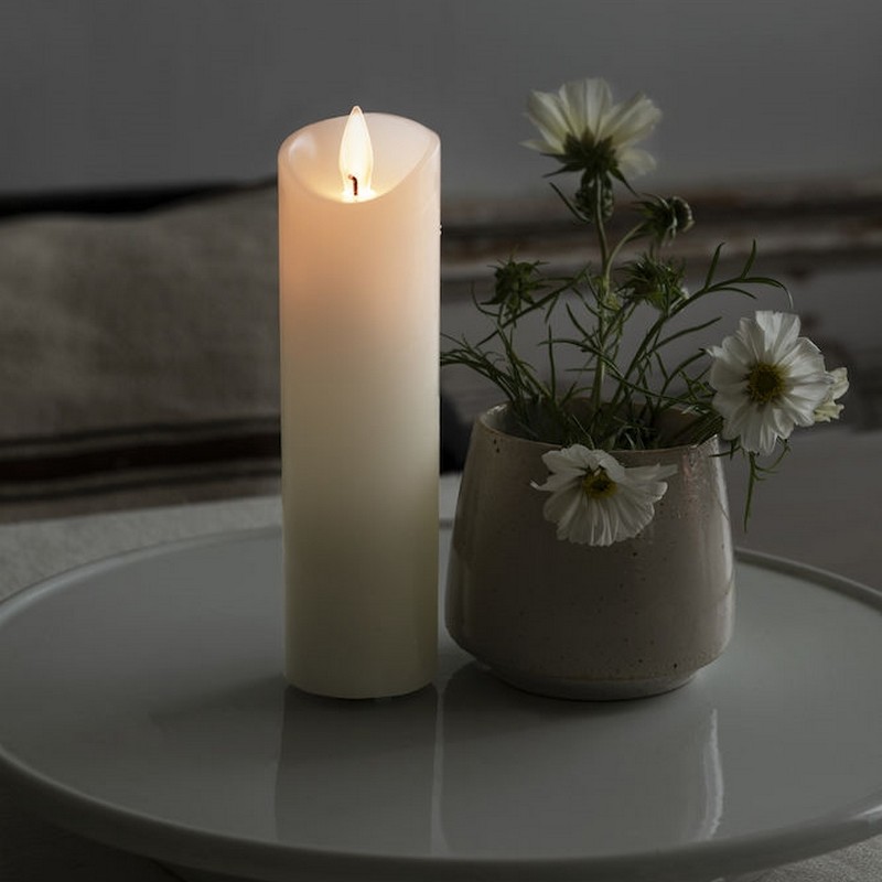 Vokslys Gnosjö Konstsmide Hvit Batteri