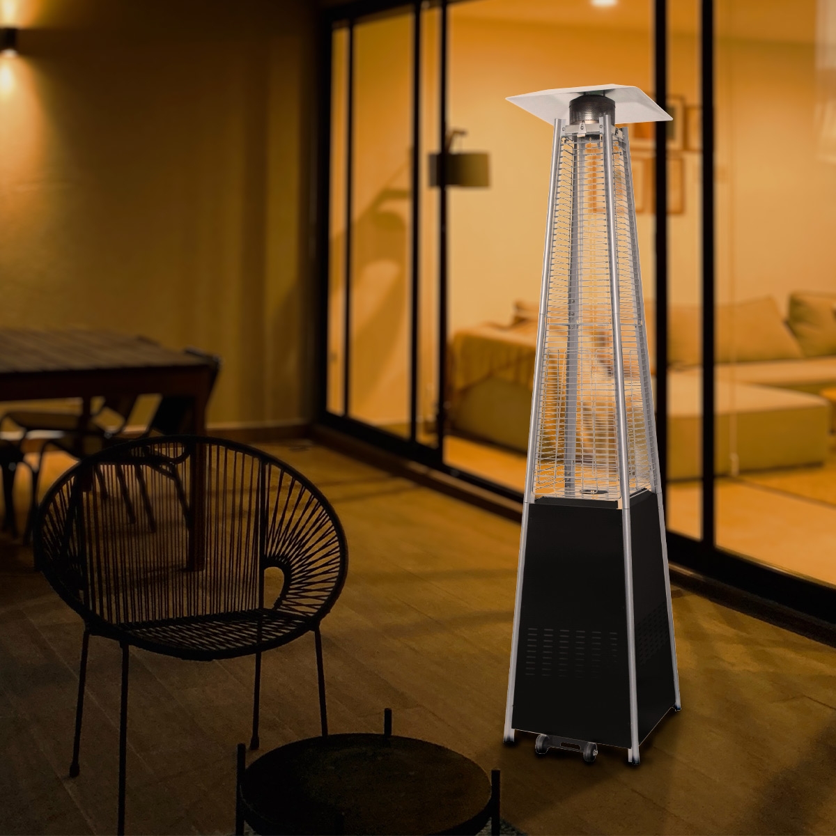 Terrassevarmer Fornorth Pyramid 13kW Gassdrevet