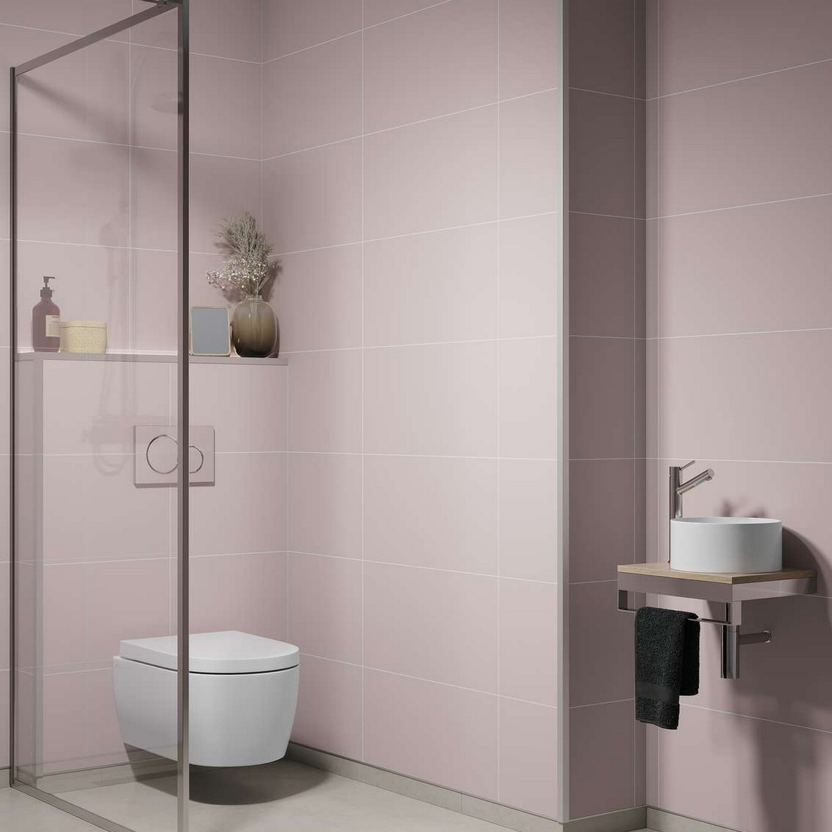 Baderomspanel Fibo 5218-M6030 Dusky Pink