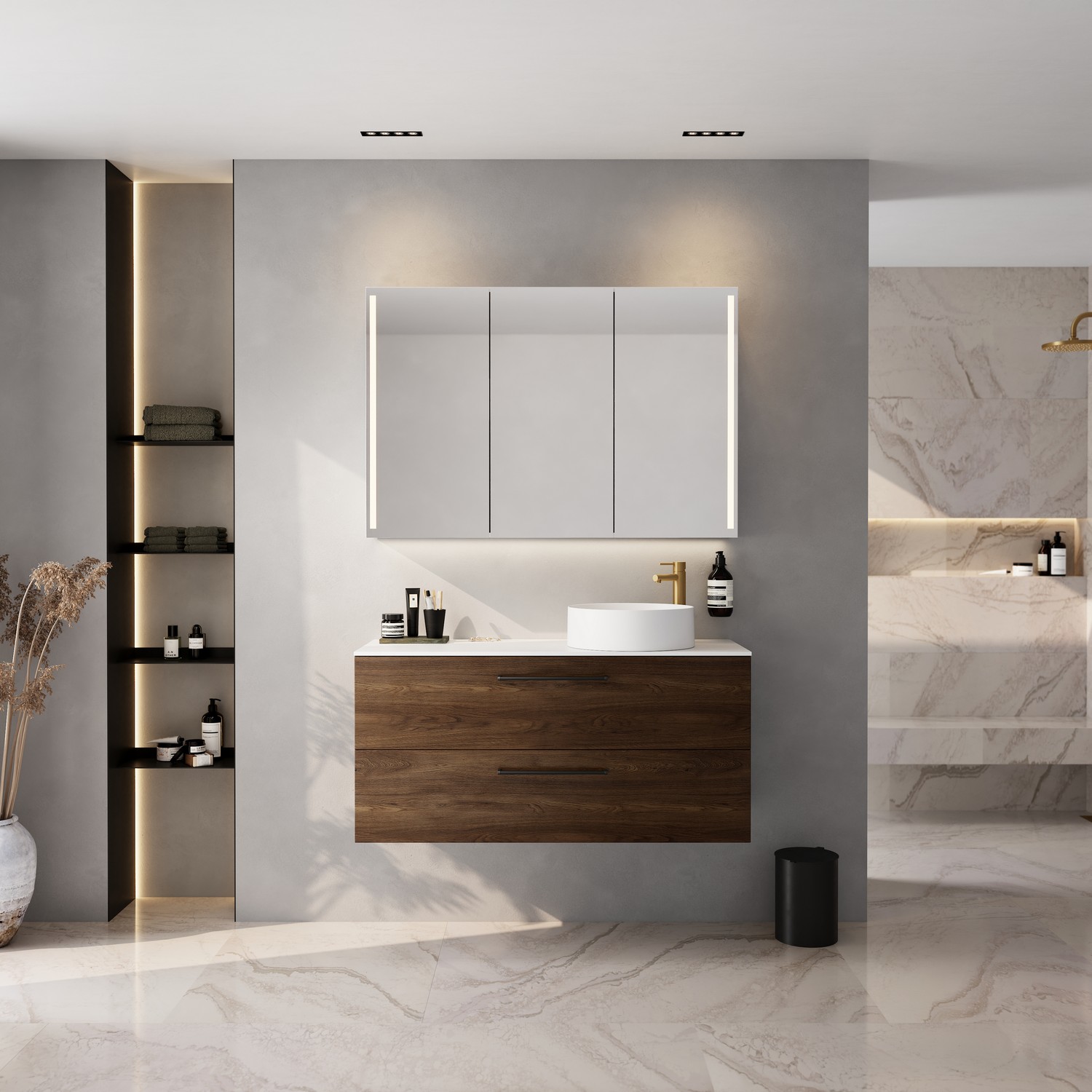 Topplate Linn Bad Corian