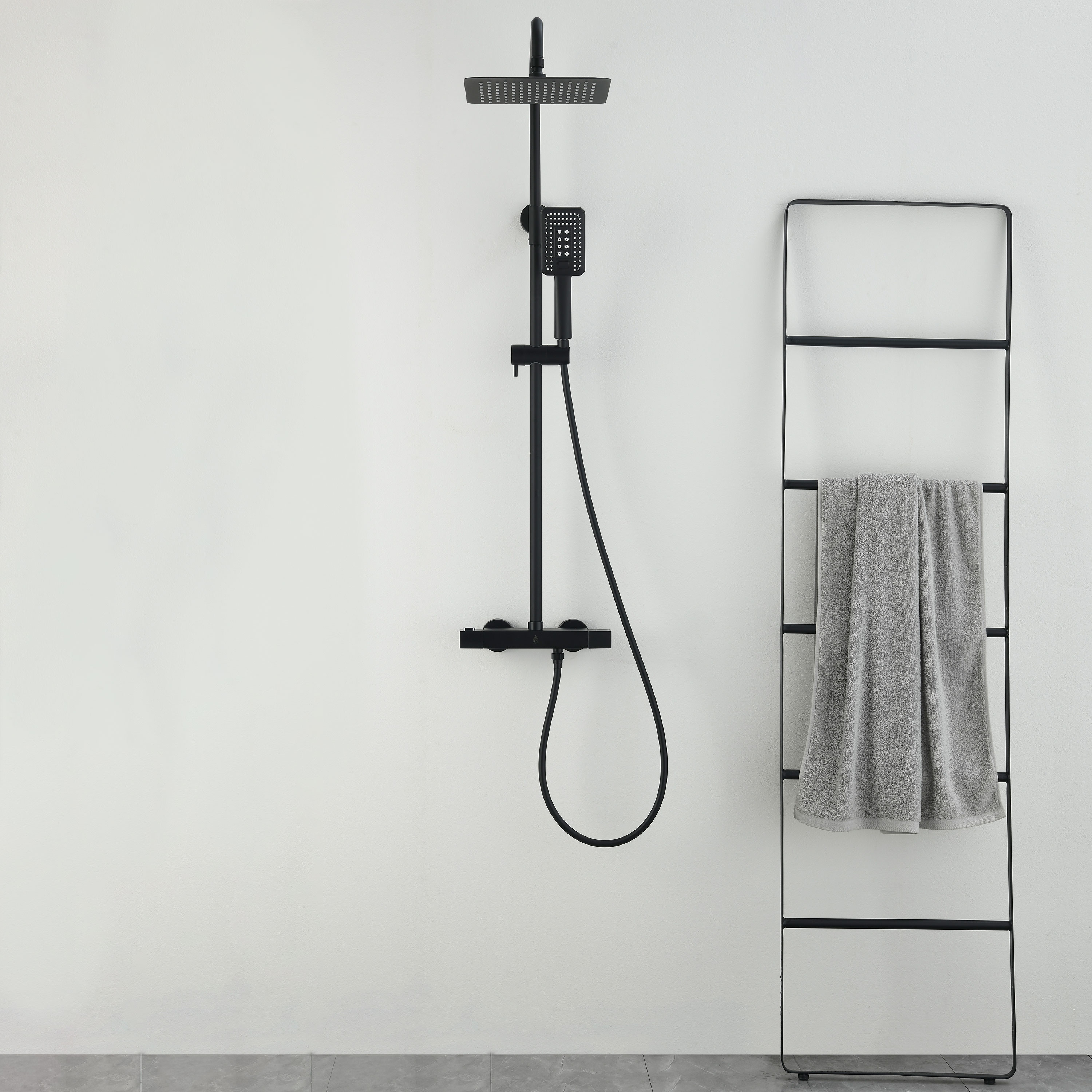 Takdusjsett Bathlife Bäck Mattsvart