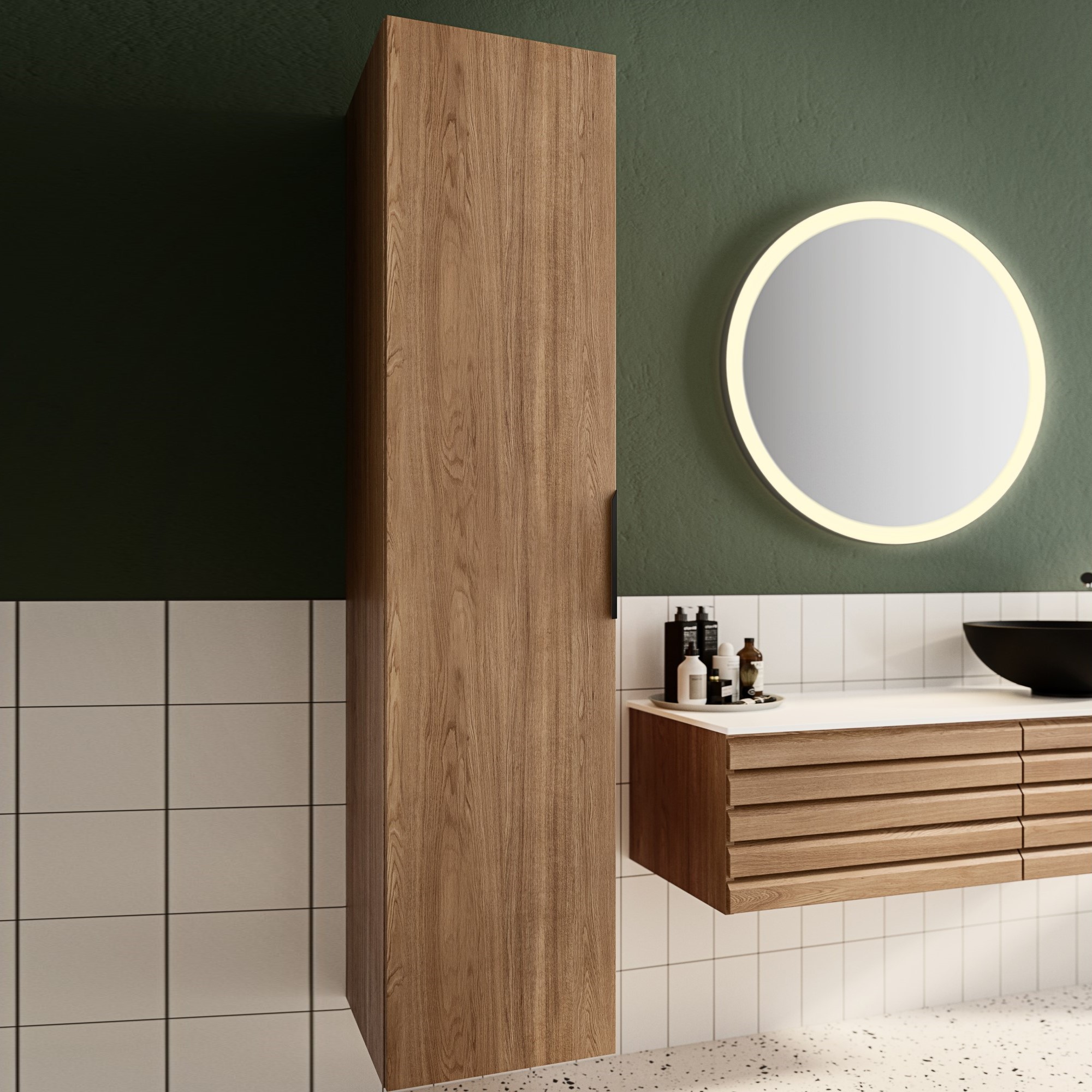 Høyskap Linn Bad Selma 40 cm med Hyller og Skuffer