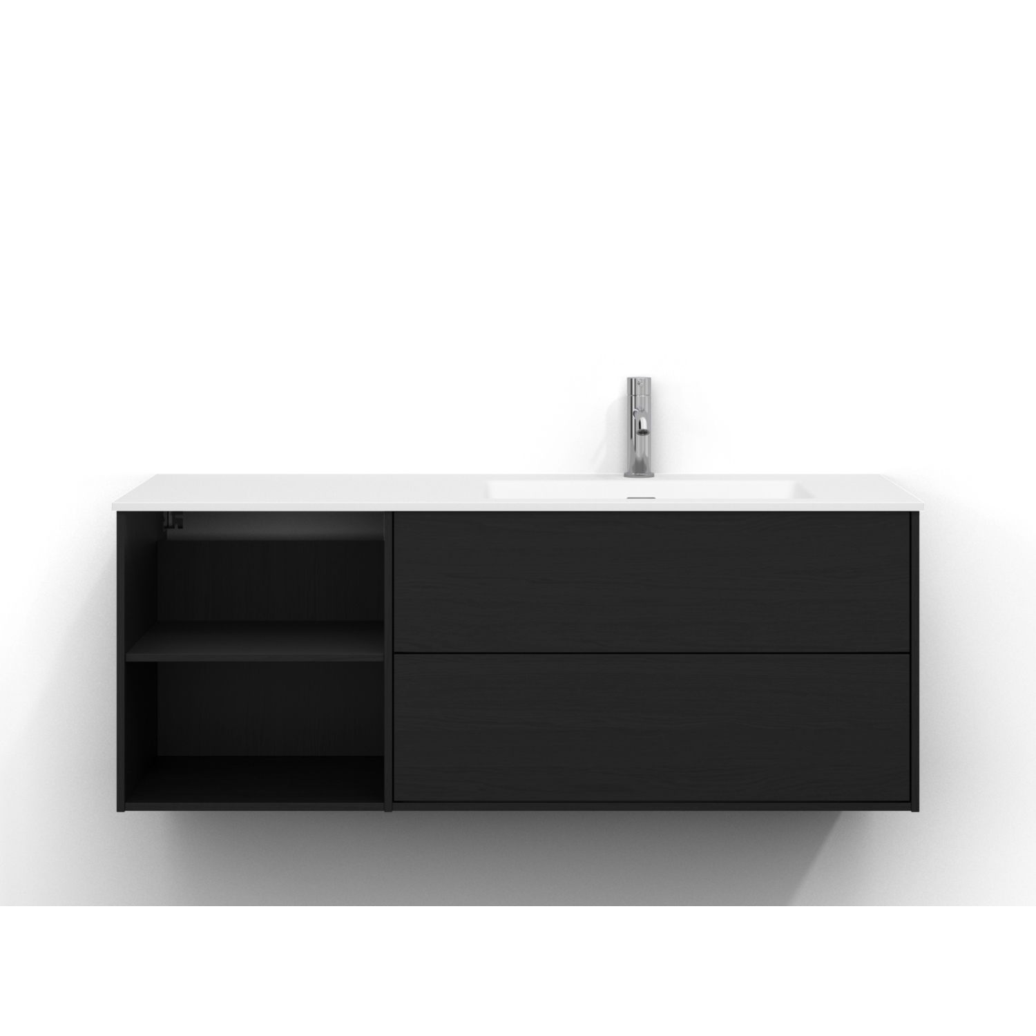 Tvättställsskåp Svedbergs Epos 120x45 med 2 Lådor och 2 Öppna Hyllor | badrum - badrumsmobler - tvattstallsskap-och-kommod | KakelKungen