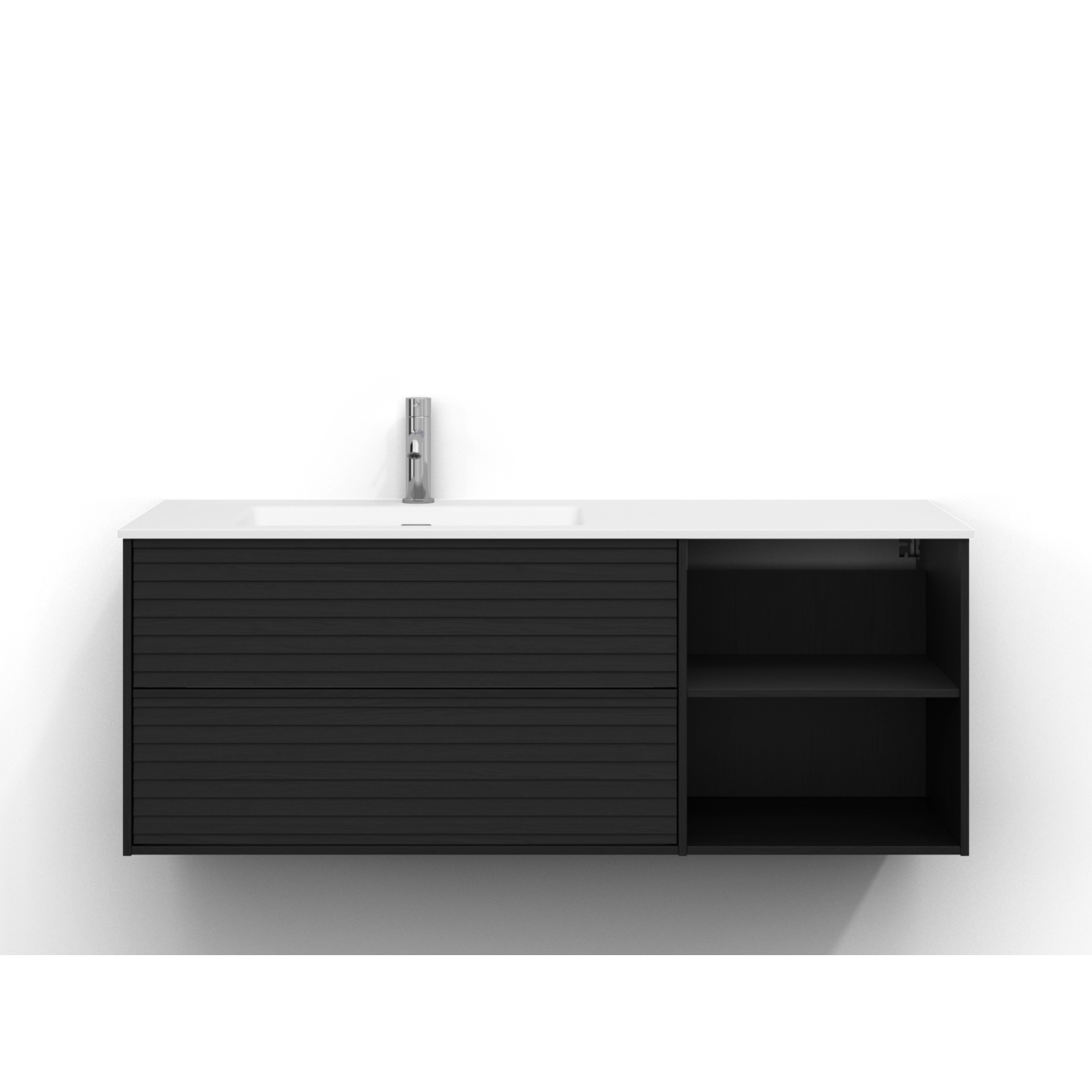 Tvättställsskåp Svedbergs Epos 120x45 med 2 Lådor och 2 Öppna Hyllor | badrum - badrumsmobler - tvattstallsskap-och-kommod | KakelKungen