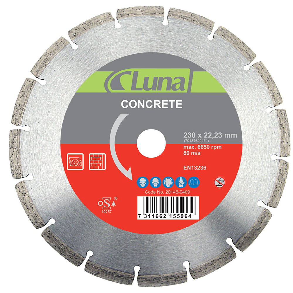 Diamantkapklinga Luna Concrete 125x2,1x22