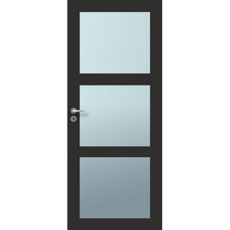 Innerdør Tundøren Lågen Sort 3-Glass