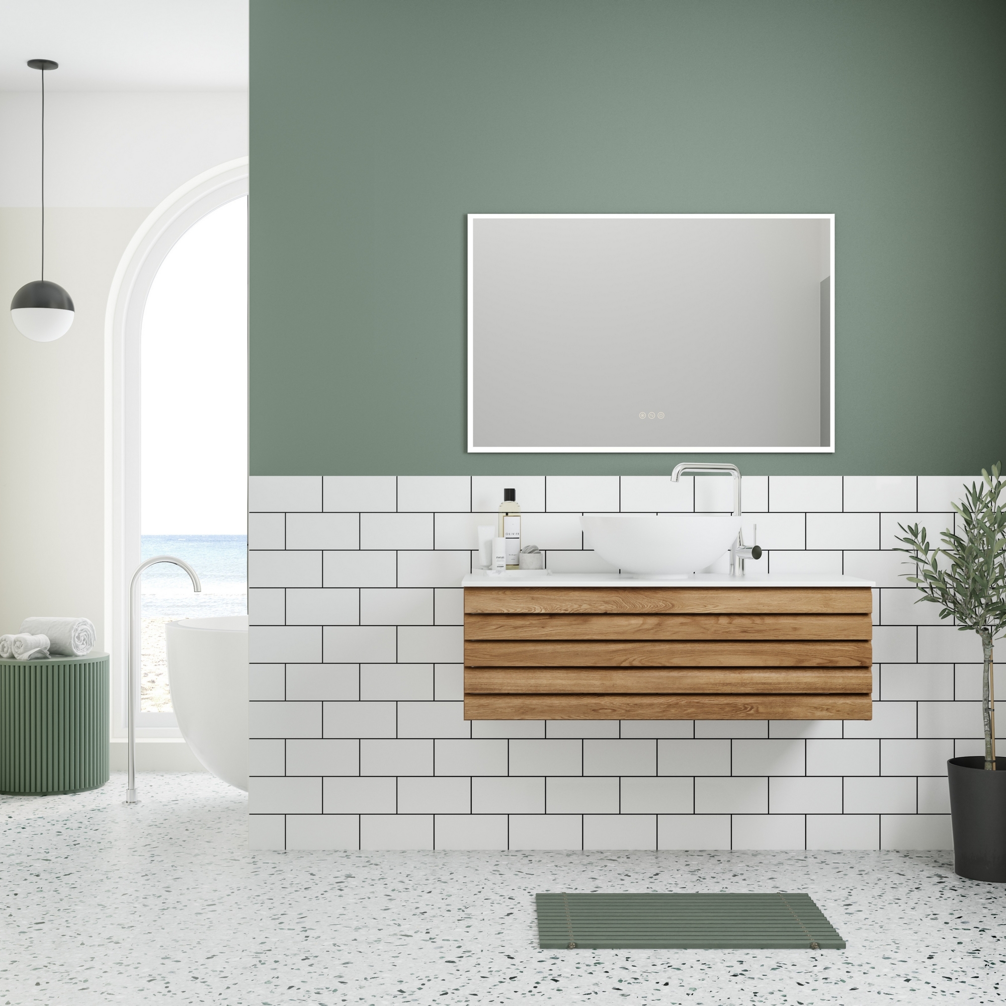 Servantskap Linn Bad Selma 120 cm 1 Skuff Eikestav