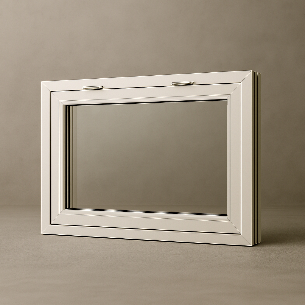 Vindu Fjordvindu Topphengslet Solid Aluminium 3-Lags