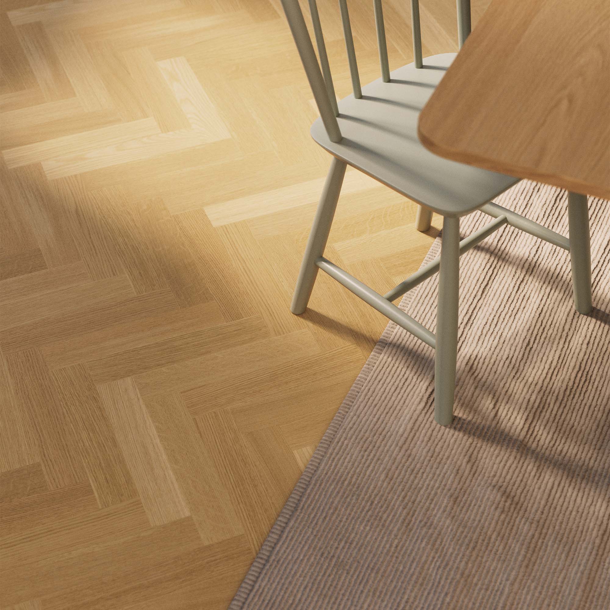 Tregulv Bjelin Herdet Eik Stockholm Classic Fiskeben Naturell