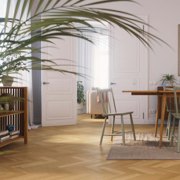 Trägolv Bjelin Härdad EK Stockholm Classic Fiskben Naturell